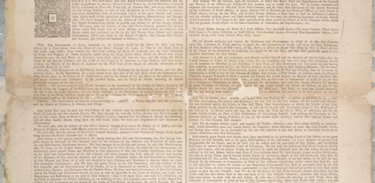 Royal Proclamation Of 1763 | American Battlefield Trust